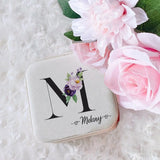 Personalized Travel Jewellery Case Ring Box - Anniversary Gift
