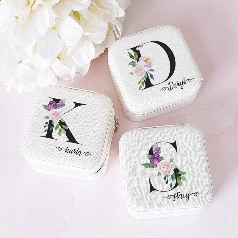 Personalized Travel Jewellery Case Ring Box - Anniversary Gift