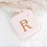 Personalized Travel Jewelry Case Name Jewelry Box Bridesmaid Proposal