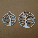 Personalized Family Tree Name Keychain