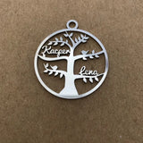 Personalized Family Tree Name Keychain