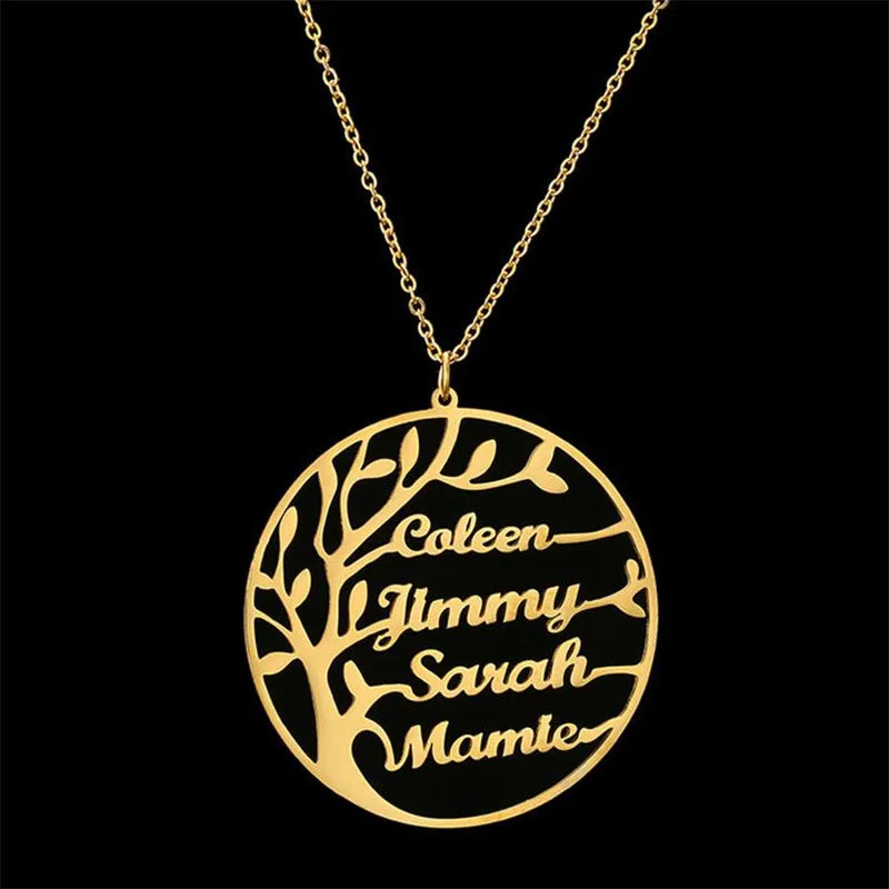 Personalized Family Tree Necklace Choker Gift