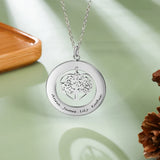Personalized Tree of Life Sterling Silver Necklace Family Jewelry