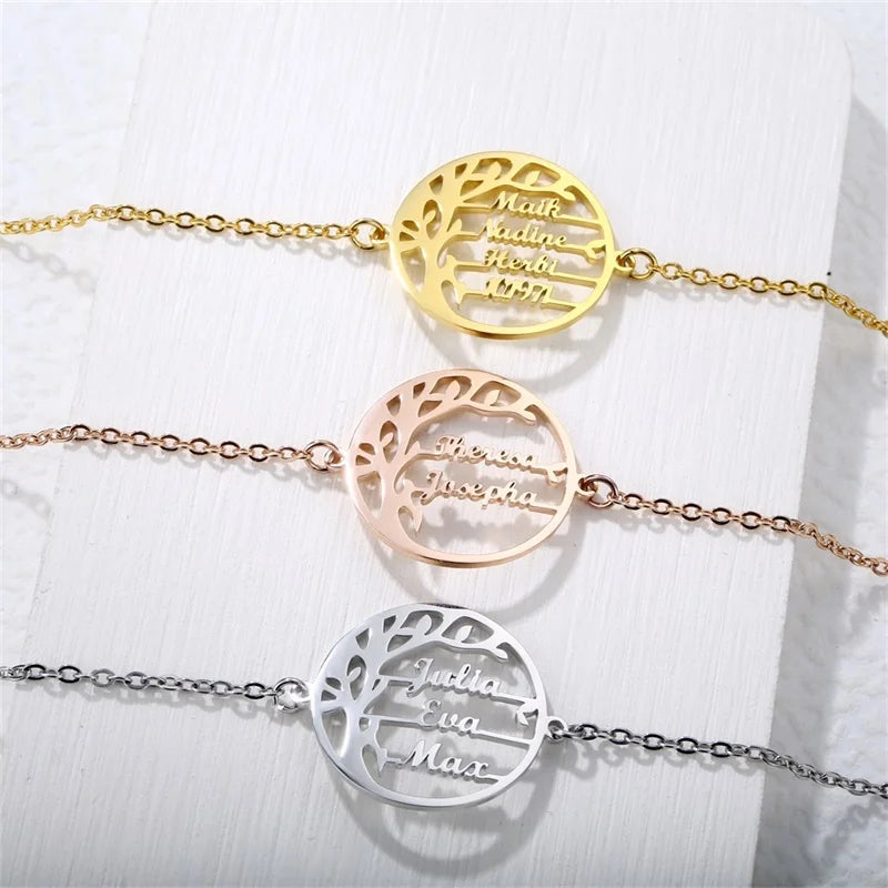 Personalized Tree of Life Bracelet
