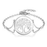 Personalized Tree of Life Bracelet with Engraved Name Family Tree Bracelet
