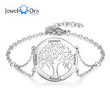 Personalized Tree of Life Bracelet with Engraved Name Family Tree Bracelet