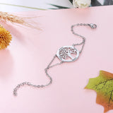 Personalized Tree of Life Bracelet with Engraved Name Family Tree Bracelet