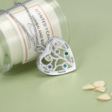 Personalized Tree of Life Heart Necklace Family Names Birthstones Pendant