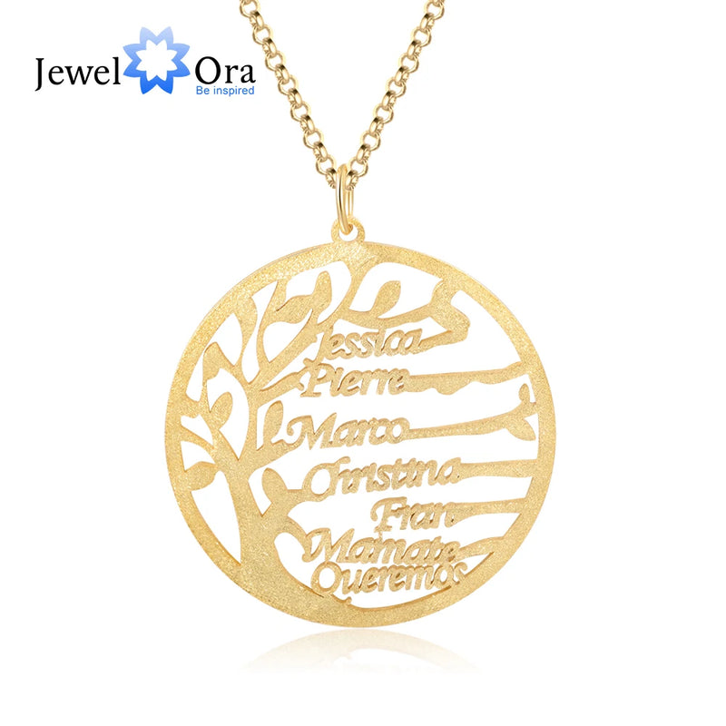 Personalized Tree of Life Necklace with 1-7 Names