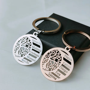 Personalized Tree of Life Silver Necklace Family Jewelry Name Gift