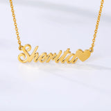 Custom Heart Name Necklace for Women Stainless Steel Personalized with Any Name