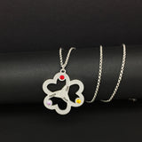 Personalized Triple Heart Birthstone Necklace