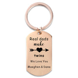 Twin Dad Keychain - Personalized Name Key Chain