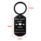 Twin Dad Keychain - Personalized Name Key Chain