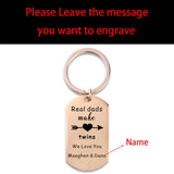 Twin Dad Keychain - Personalized Name Key Chain