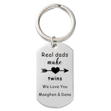 Twin Dad Keychain - Personalized Name Key Chain