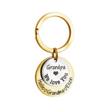 Personalized Two Name Circle Keychain For Mothers