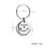 Personalized Two Name Circle Keychain For Mothers