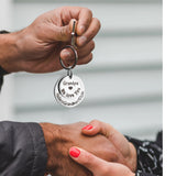 Personalized Two Name Circle Keychain For Mothers