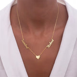Personalized Two Name Necklace For Women - Daughter Names Necklace - Mother Gift