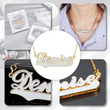 Two Tone Heart Name Necklace Stainless Steel Name Necklace For Women