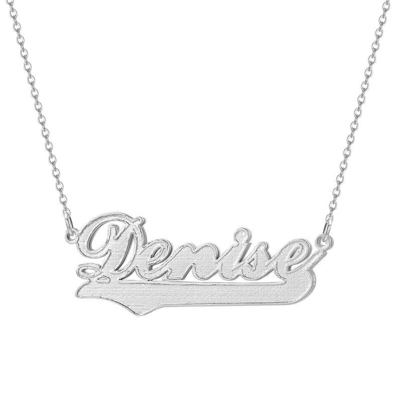 Two Tone Heart Name Necklace Stainless Steel Name Necklace For Women