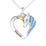 Personalized Unicorn Necklace with Name Pendant