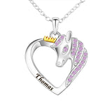 Personalized Unicorn Necklace with Name Pendant