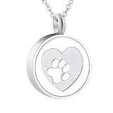 Dog Claw Pendant Keepsake Stainless Steel Waterproof Cremation Jewelry