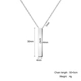Custom V Shaped Pendant Necklace Stainless Steel Jewelry Gift