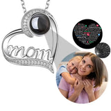 Personalized Christmas Photo Projection Heart Necklace