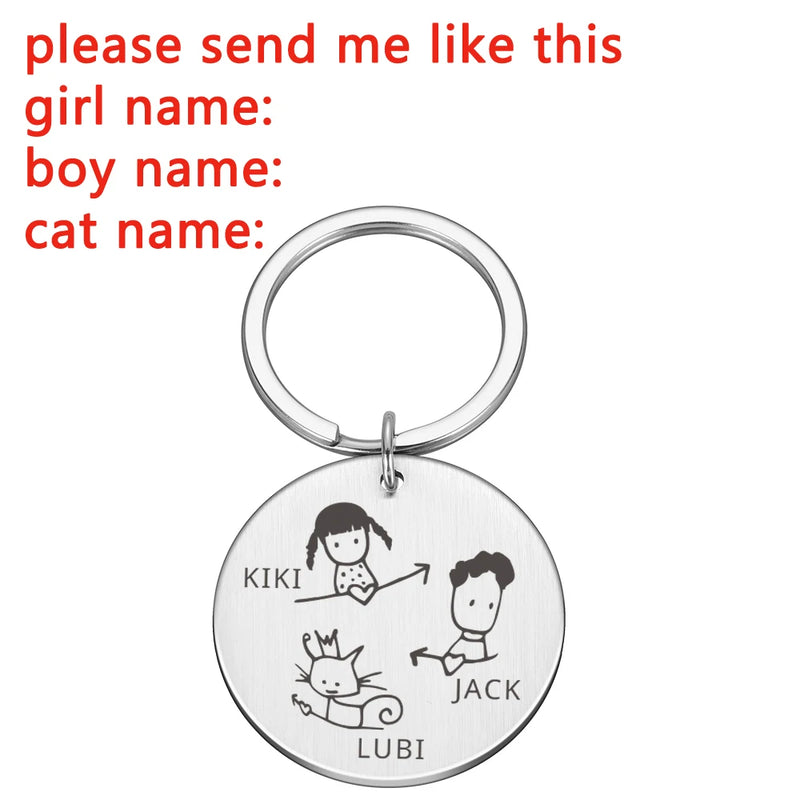 Personalized Valentines Gift Keychain Name House Keychain