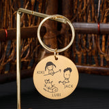 Personalized Valentines Gift Keychain Name House Keychain