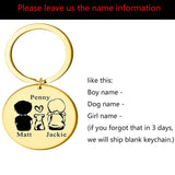 Personalized Name Key Chain Gift for Boyfriend Dog Gir