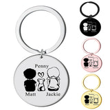 Personalized Name Key Chain Gift for Boyfriend Dog Gir