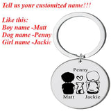 Personalized Name Key Chain Gift for Boyfriend Dog Gir