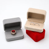 Velvet Double Rings Earring Organizer Case
