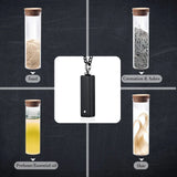 Personalized Vertical Bar Necklace CZ Stone Stainless Steel Urn Pendant