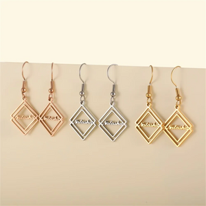 Personalized Vertical Name Earrings Name Earrings Dangle Name Earrings for Women