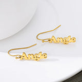 Personalized Vertical Name Earrings Dangle Name Earrings