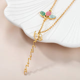 Colorful Balloons Vertical Name Necklace
