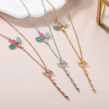 Colorful Balloons Vertical Name Necklace
