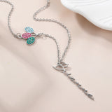 Colorful Balloons Vertical Name Necklace