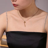Personalized Vertical Name Pendant Necklace Stainless Steel Jewelry