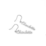 Custom Vertical Name Stud Earrings Stainless Steel Jewelry