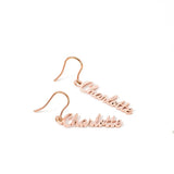Custom Vertical Name Stud Earrings Stainless Steel Jewelry