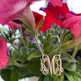 Personalized Vine Monogram Necklace Initial Dainty