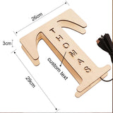 Custom Name LED Night Light Wooden Lamp for Couples Baby Room Bedroom