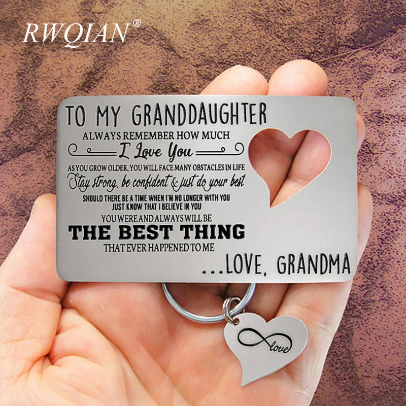 Personalized Wallet Card Keychain for Men