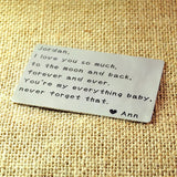 Custom Wallet Insert Card for Him - From Wife or Girlfriend